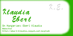 klaudia eberl business card